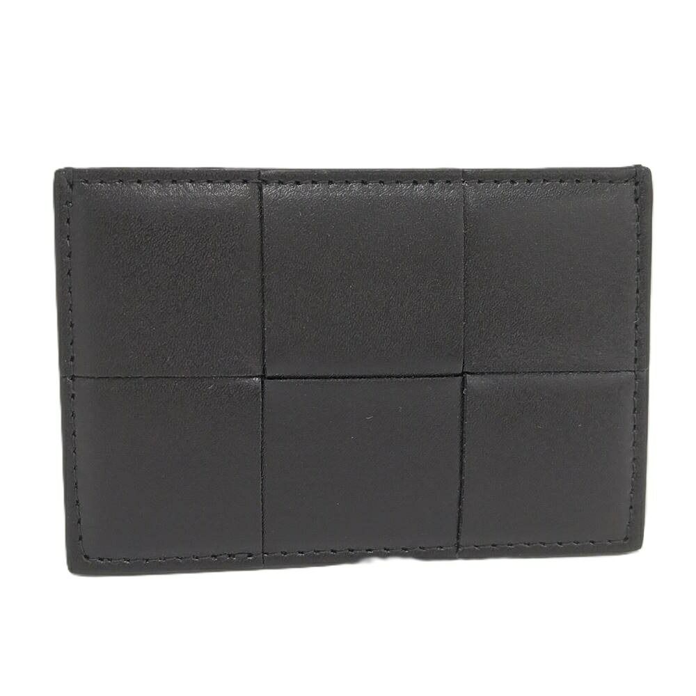 BOTTEGA VENETA カードケース マキシイントレチャート レザー ブラック 748052