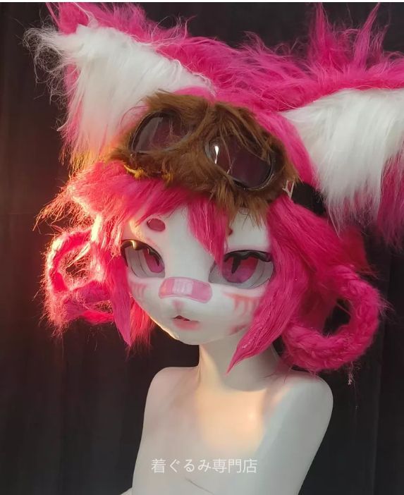犬　猫　着ぐるみ ヘッド全頭　ヘッド ケモノ ファースーツ ぬいぐるみ コスプレ コスチューム Kurumi 一点物 B797