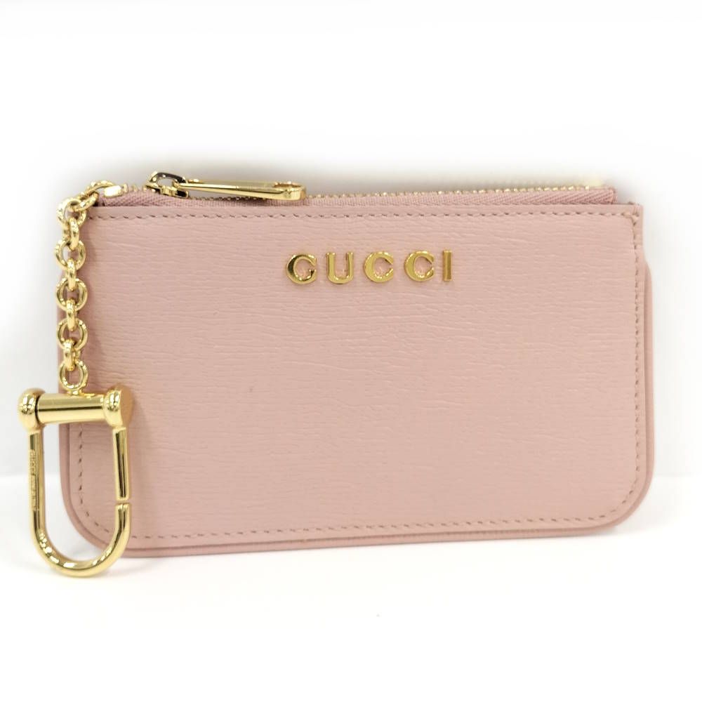 GUCCI スクリプト コインケース レザー ピンク 790102
