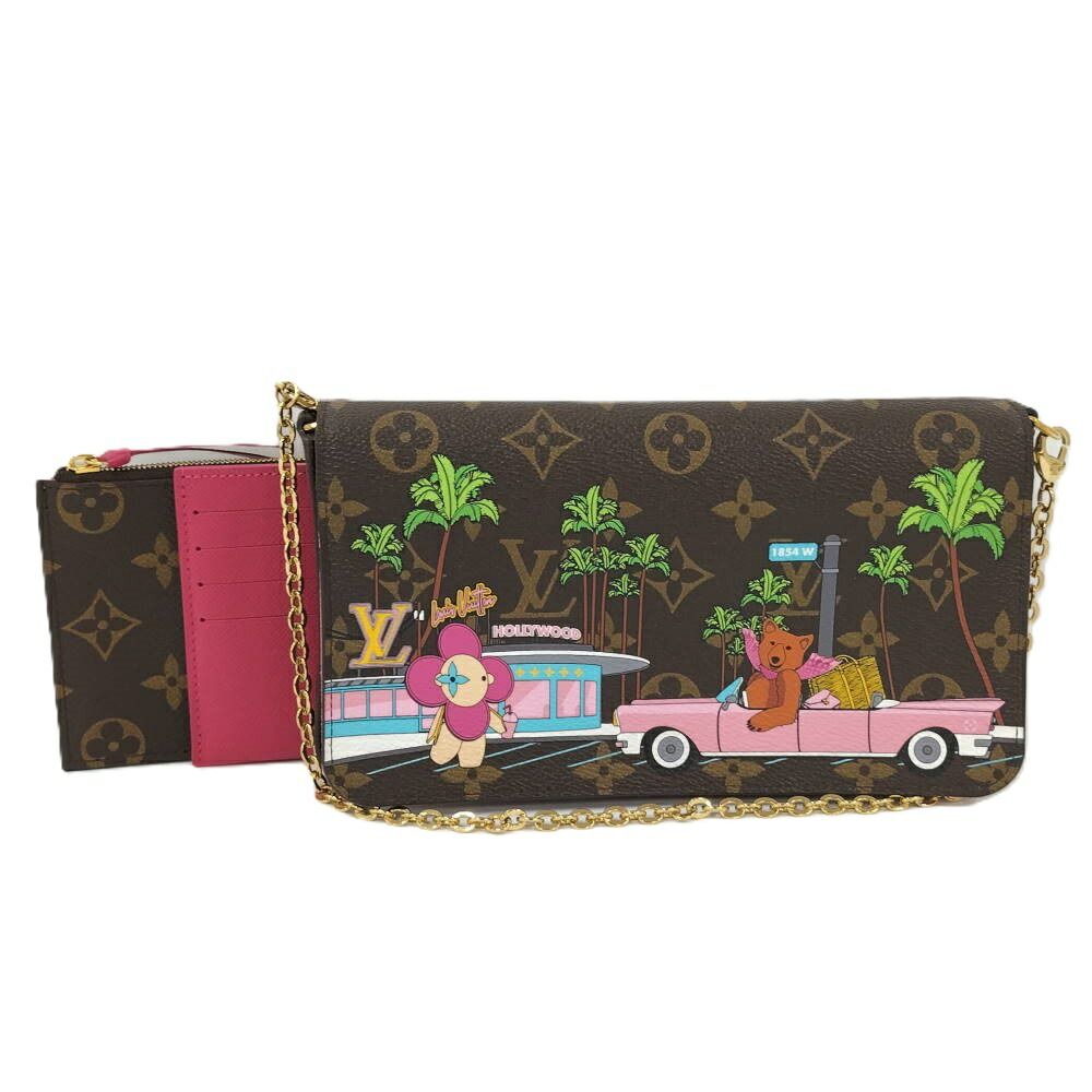LOUIS VUITTON ポシェット フェリシー ショルダーバッグ モノグラム ヴィヴィエンヌ ブラウン マルチカラー M80859