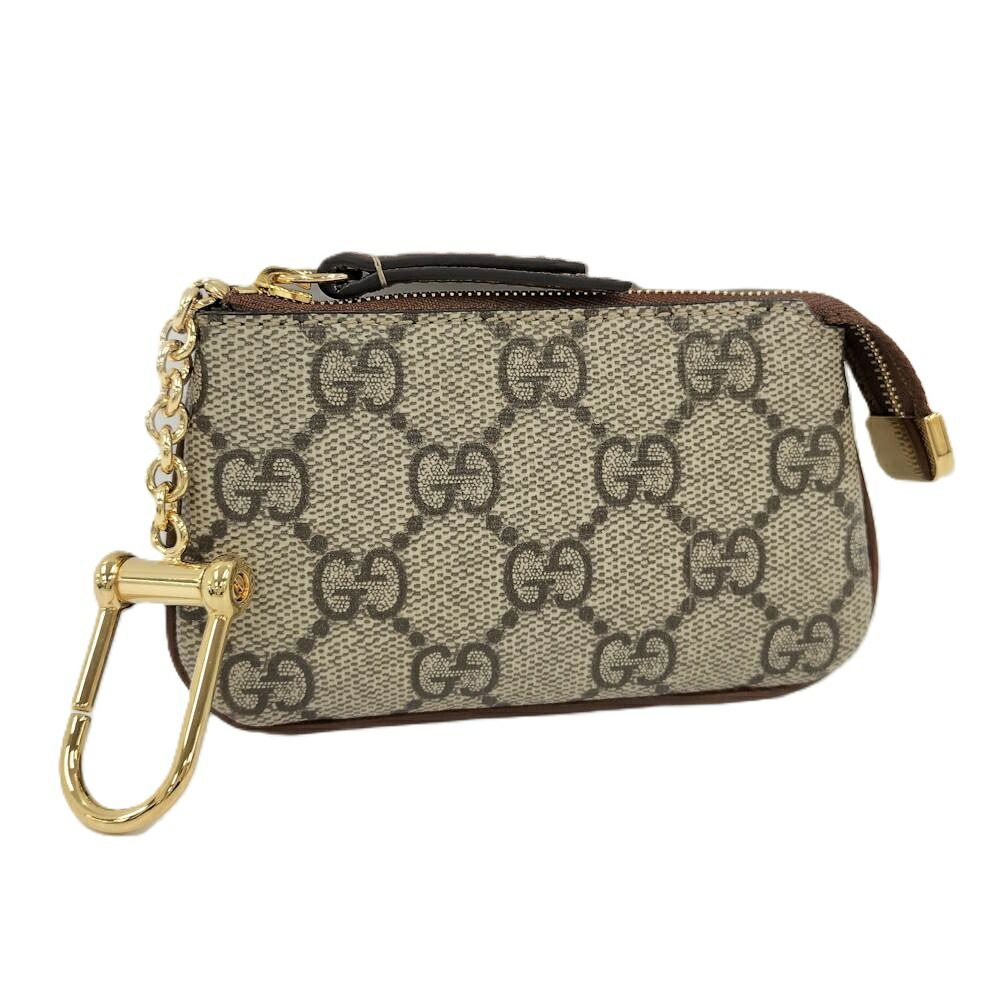 GUCCI コインケース GGスプリーム PVCコーティング ブラウン 819113
