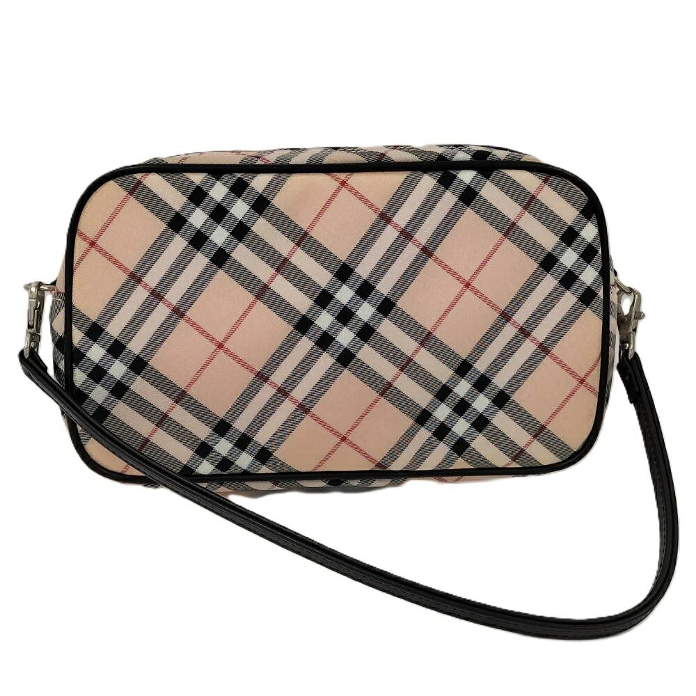 BURBERRY BLUE LABEL ハンドバッグ ノバチェック キャンバス ピンク