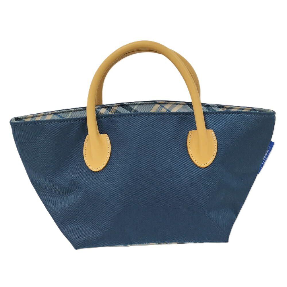 BURBERRY ミニ トートバッグ ノバチェック ナイロン ネイビー
