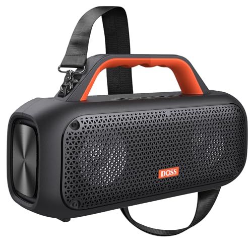 DOSS Extreme Boom Bluetoothスピーカー 60W大音量 ブルートゥーススピーカー IPX6防水 30時間再生 ワイヤレススピーカー ポータブル 低音強化 パッシブラジエーター搭載 USB-C充電 ダンス/キャンプ/パー 81e85f24