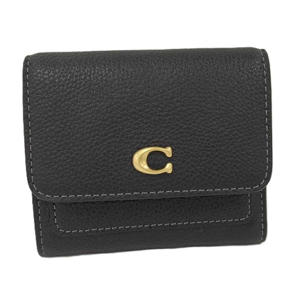 COACH 二つ折り財布 レザー ブラック
