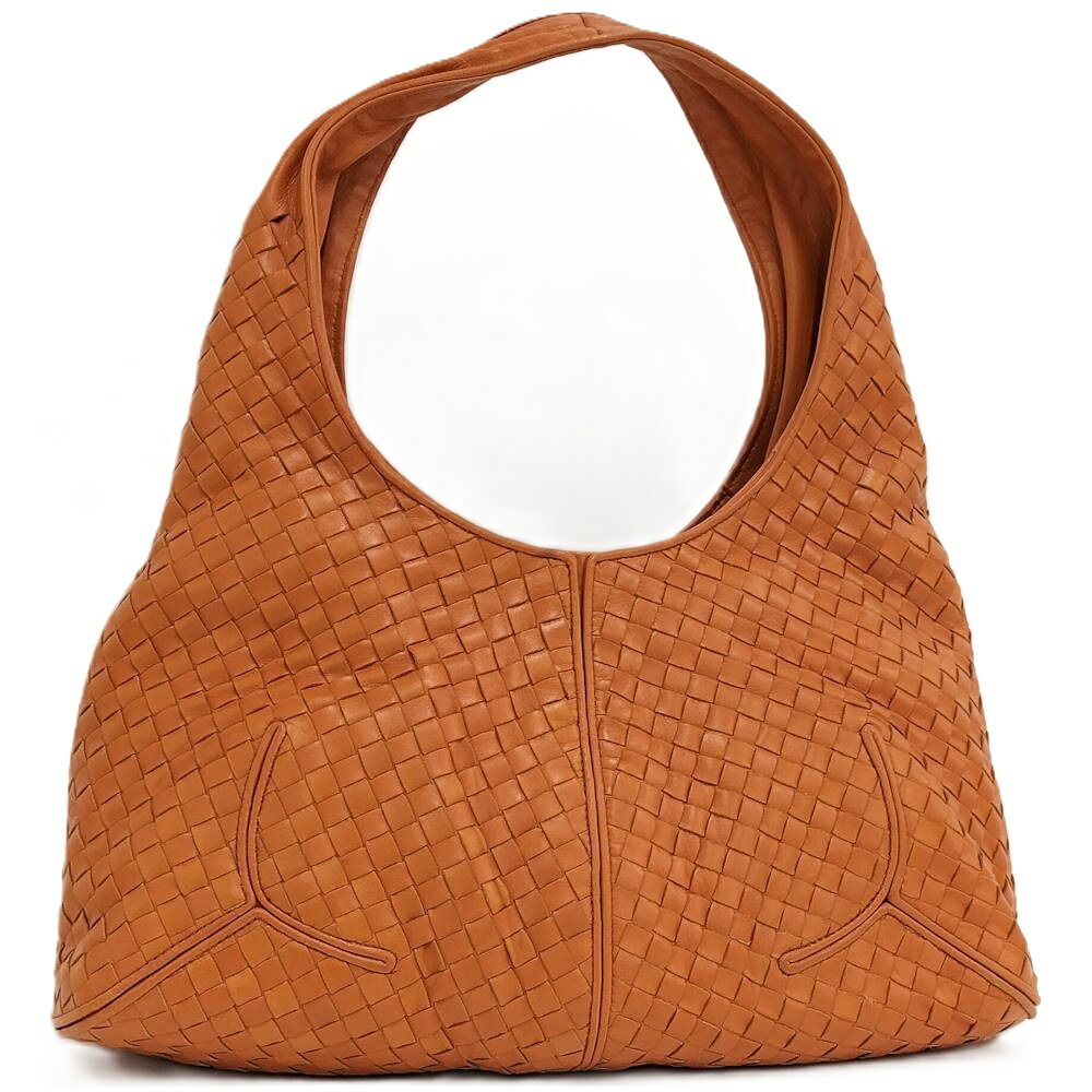 BOTTEGA VENETA イントレチャート ショルダーバッグ レザー オレンジ系 145552