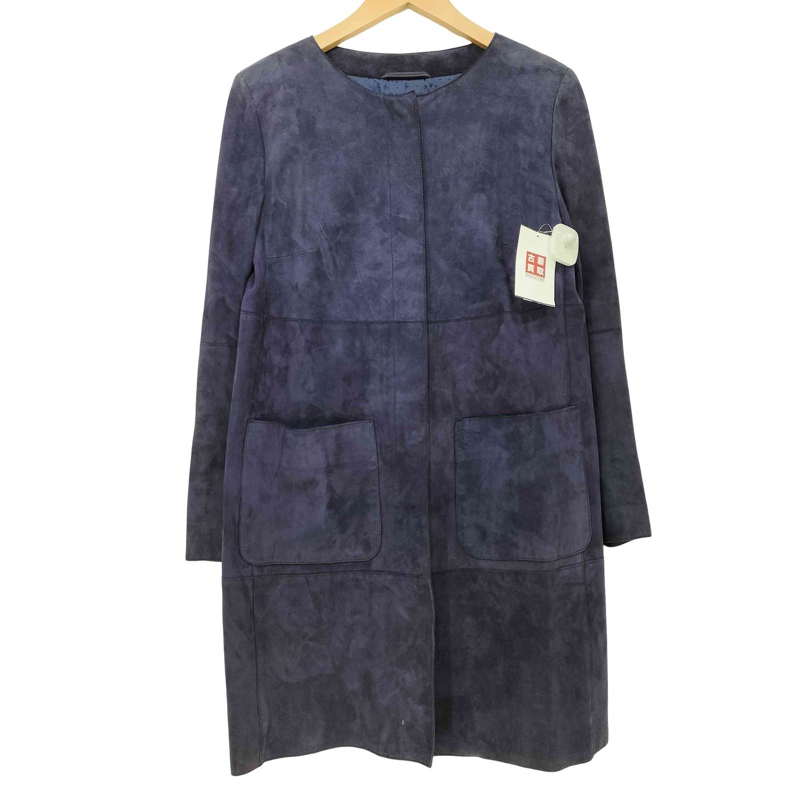 ウィークエンドマックスマーラ Weekend Max Mara ゴートスキン 山羊革 スエード ノーカラーコート レディース JPN：40