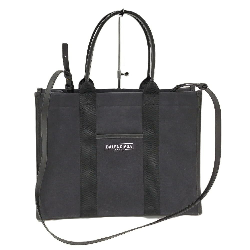 BALENCIAGA ハードウェア トートバッグ ブラック キャンバス
