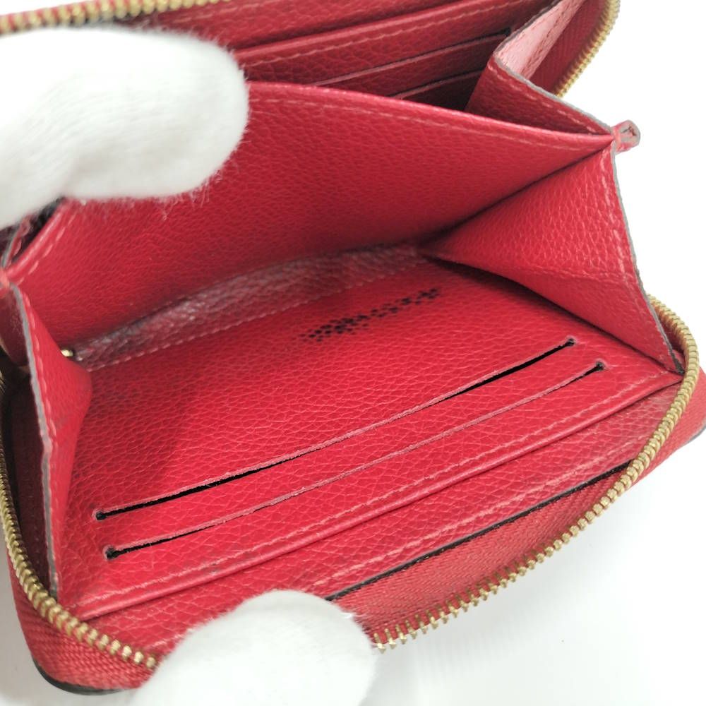 LOUIS VUITTON ジッピー コインパース コインケース モノグラム アンプラント スカーレット M63696