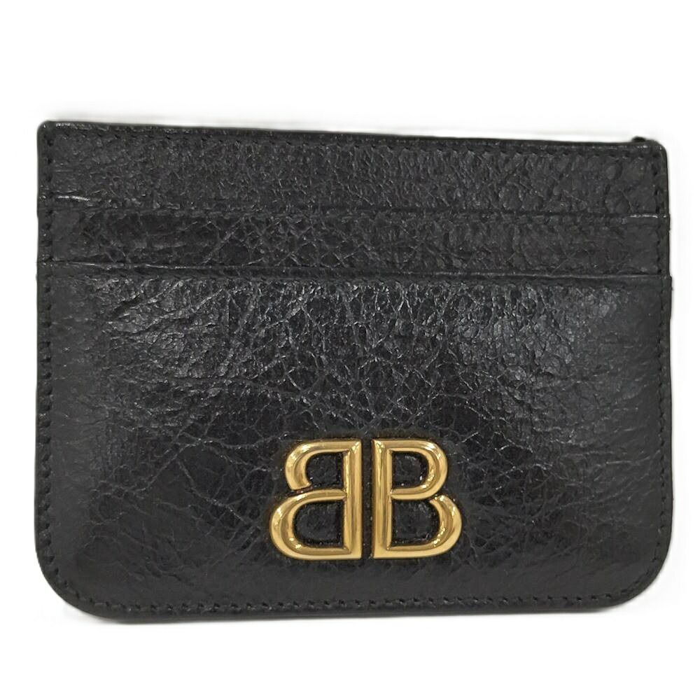BALENCIAGA モナコ パスケース レザー ブラック 765463