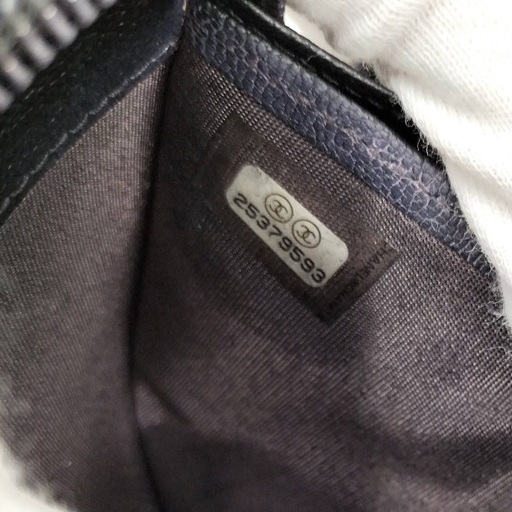 CHANEL ラウンドファスナー長財布 ココマーク レザー ブラック