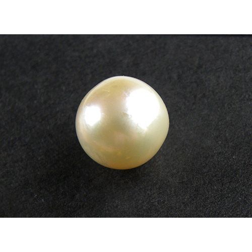 パール ルース 本真珠 約13mm 片穴 クリーム色系 一個 材料 素材 南洋 白蝶 大粒 天然石【中古】【ネコポス配送】