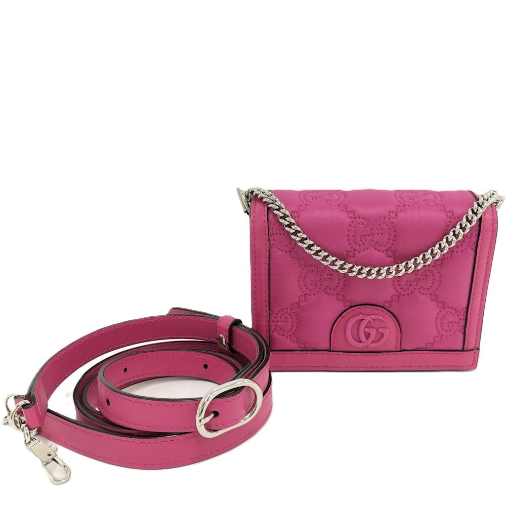 GUCCI ショルダーバッグ GG ナイロン ピンク 723777