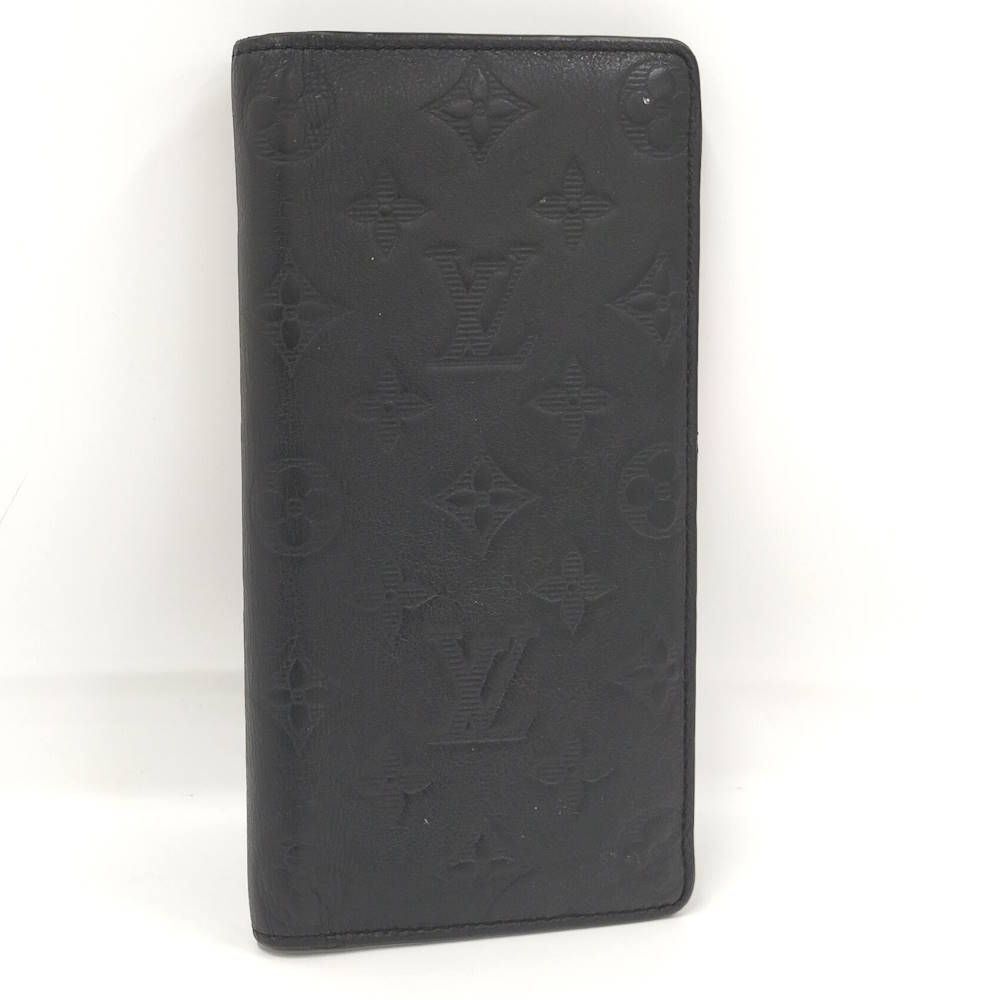 LOUIS VUITTON 二つ折り長財布 ポルトフォイユ ブラザ モノグラムシャドウ ノワール M62900