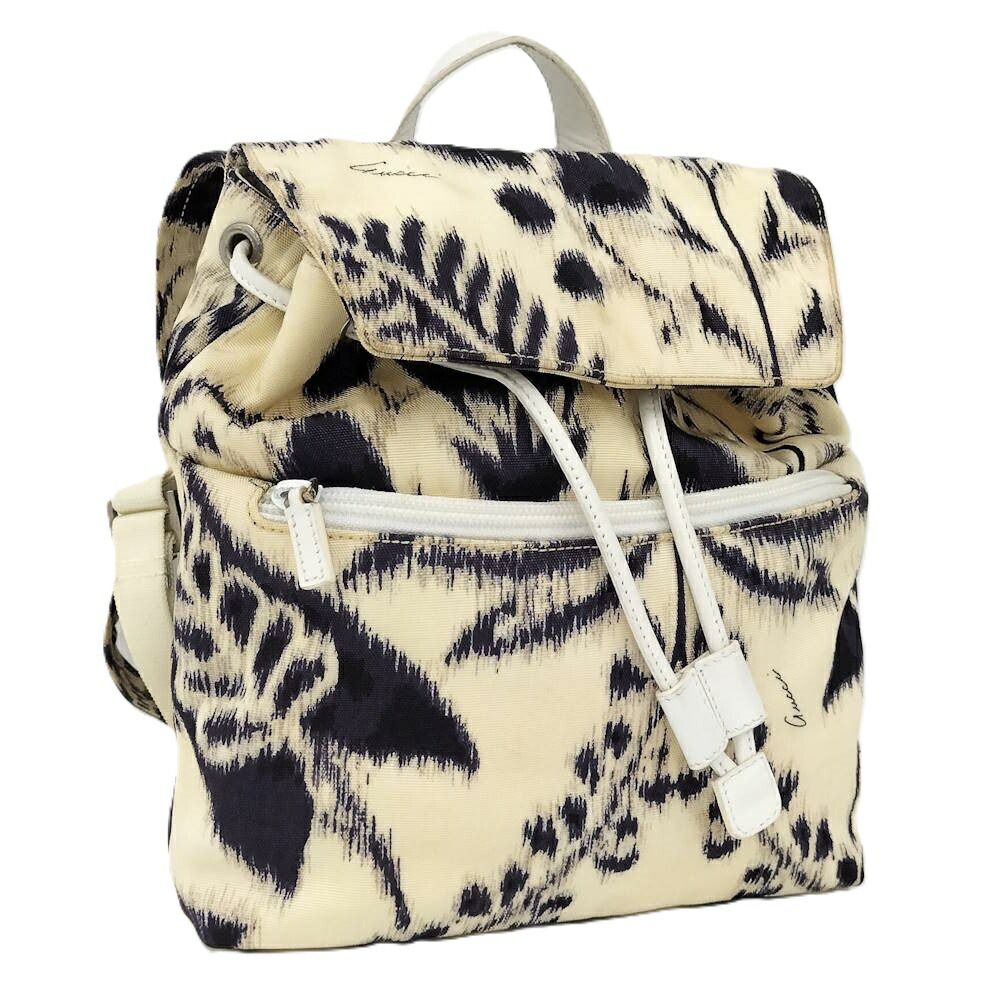 GUCCI バックパック ナイロン アイボリー ネイビー 003 924
