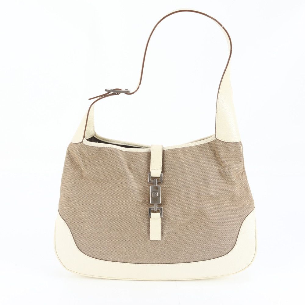 グッチ ジャッキー 001 3346 レザー ショルダーバッグ 肩掛け ワンショルダー トート シルバー 金具 ハンド レディース REE DK27-9【中古】