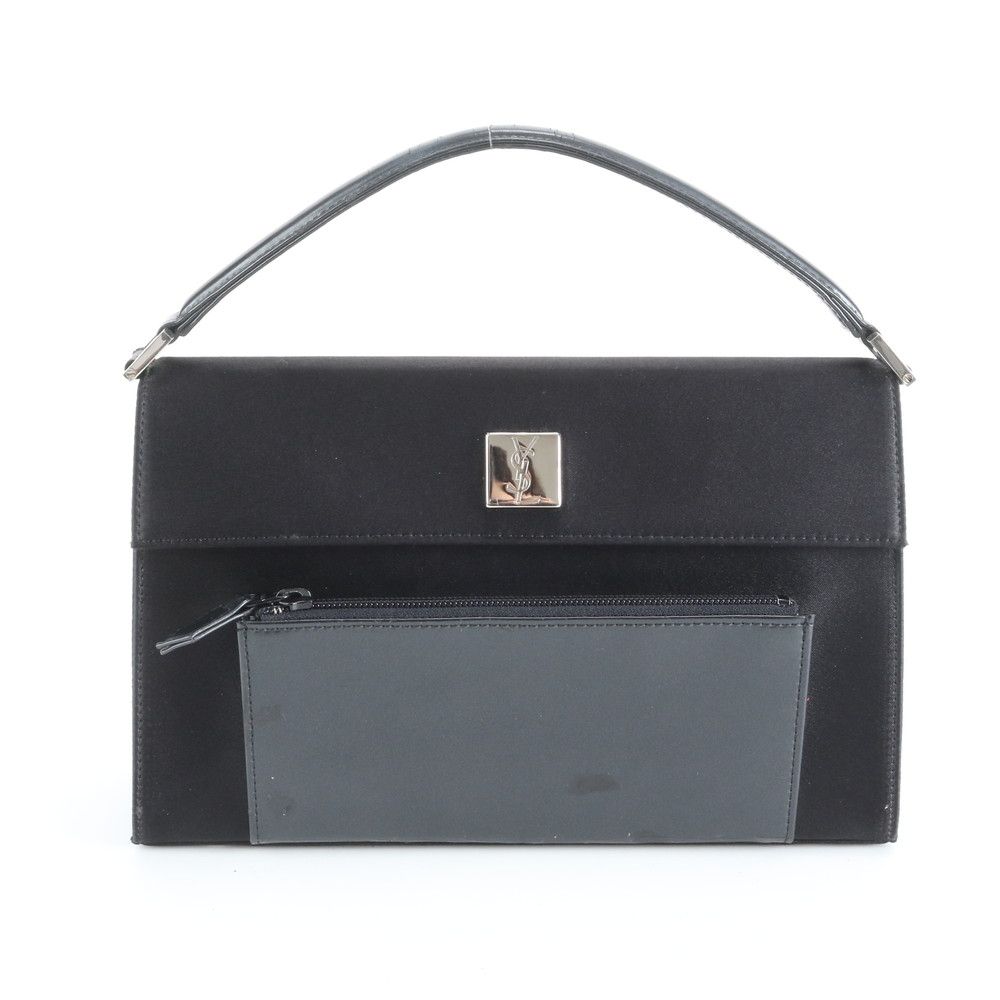 美品 イヴ サンローラン YSL レザー ハンドバッグ 本革 ブラック 黒 ブランド 婦人 レディース REM DR16-4【中古】