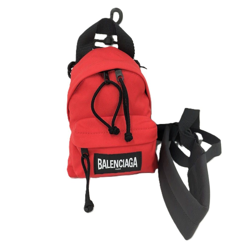 BALENCIAGA エクスプローラー ミニバックパック ナイロンキャンバス レッド 656060