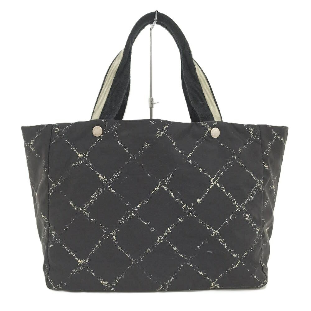 CHANEL 旧トラベルライントートMM ナイロン ブラック