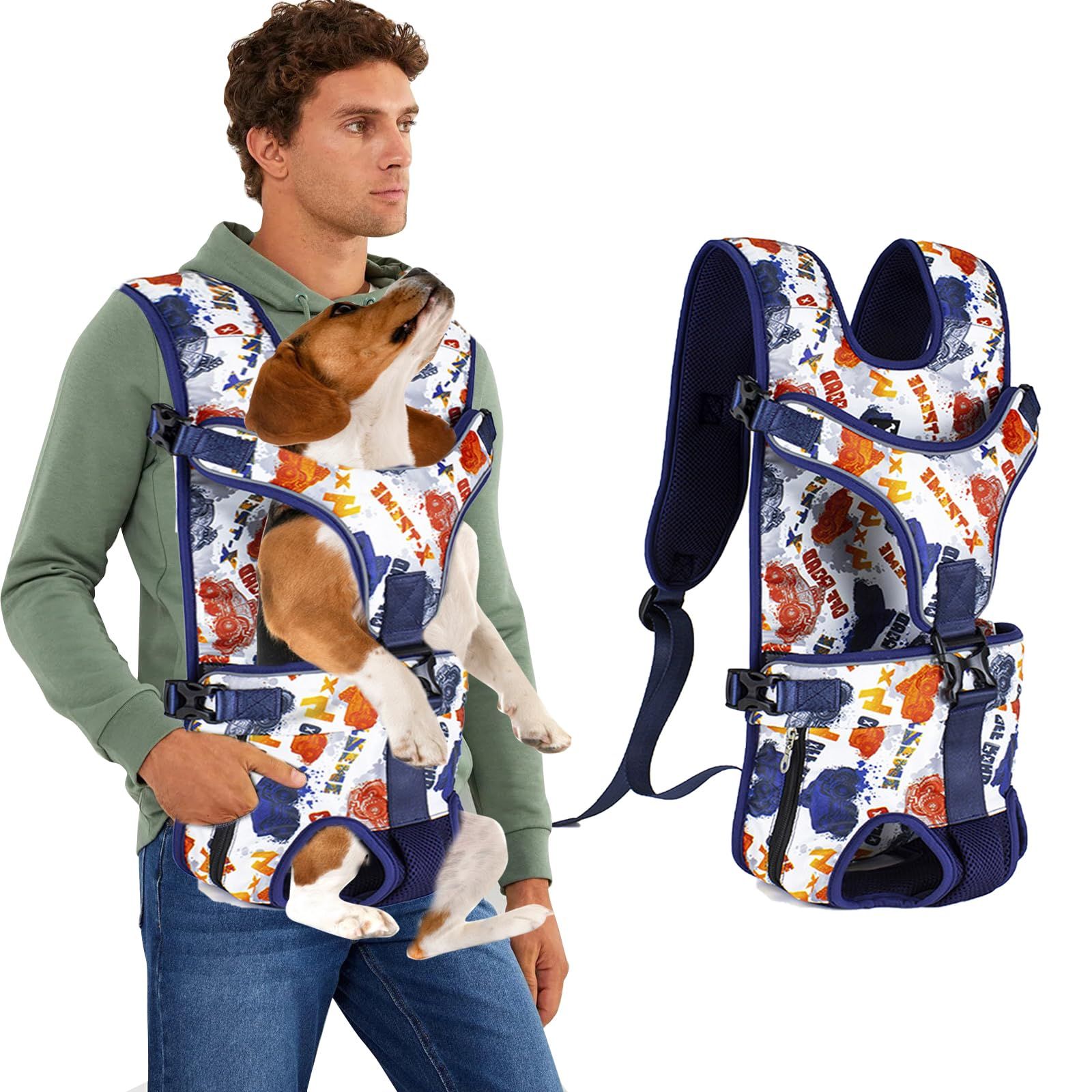 VanderHOME 犬 抱っこ紐 スリング ペットキャリー 犬用 抱っこバッグ 猫 ペットバッグ ペット用 だっこひも おんぶひも ペットスリング メッシュ おんぶ紐 飛び出し防止 両手解放 通気性 小型犬/猫用 お出かけ 電車 旅行 防災 お散歩 調整可能
