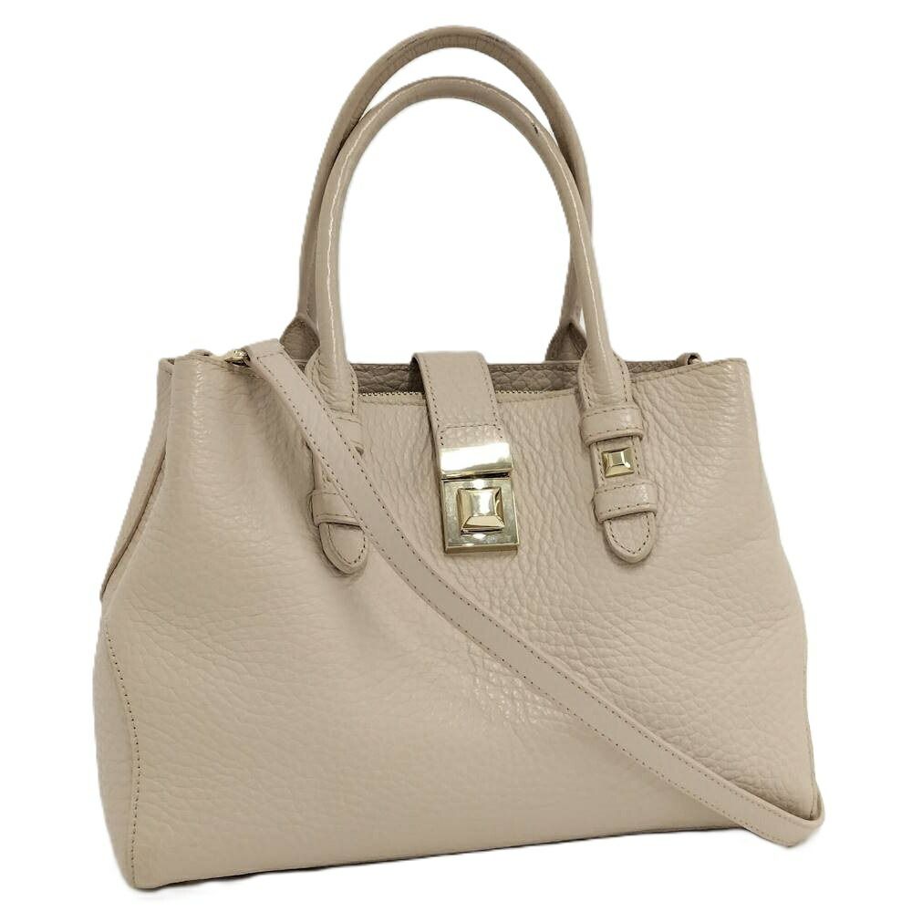 FURLA ジョアン 2WAY トートバッグ ショルダーバッグ レザー ベージュ