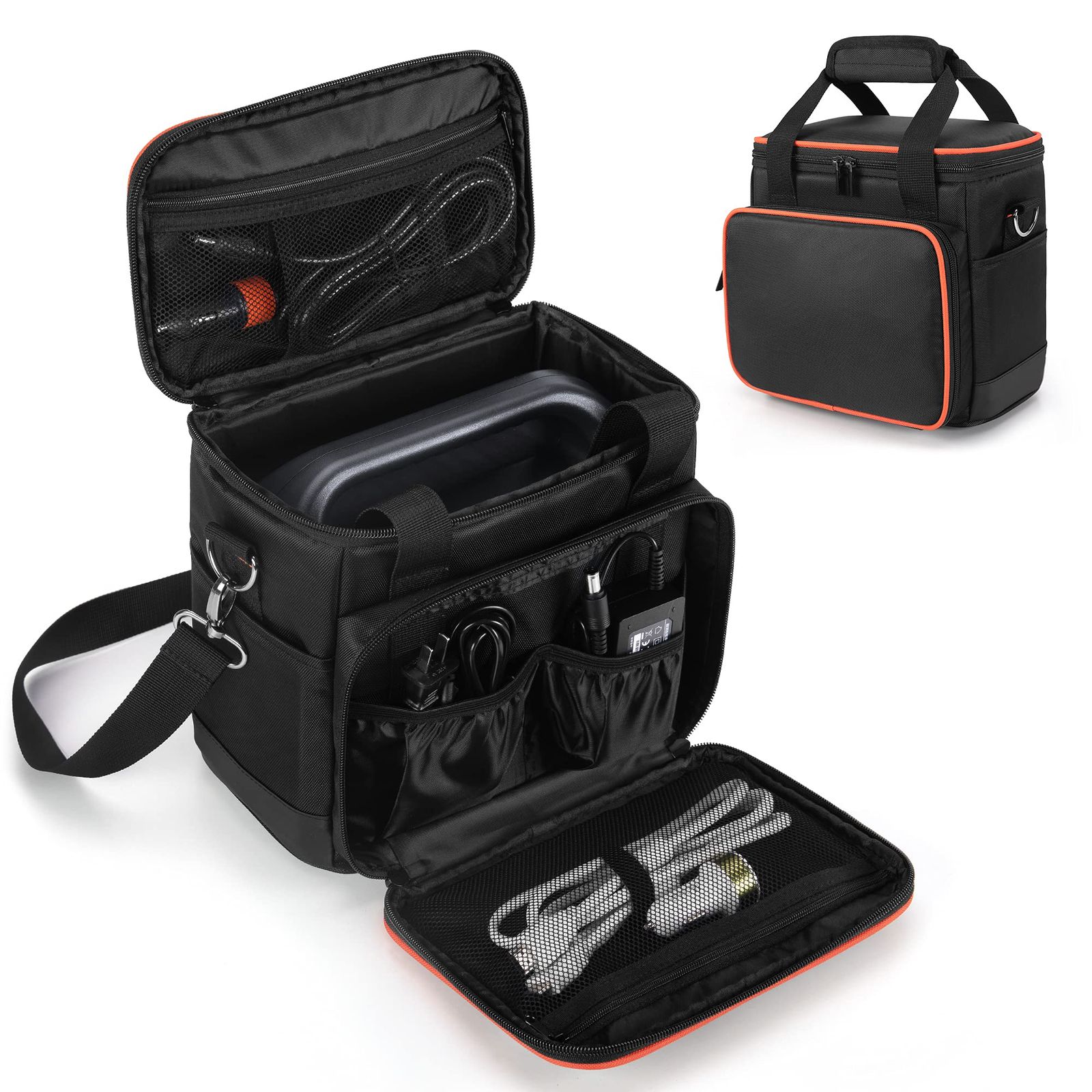 Trunab ポータブル電源 収納バッグ Jackery 240/S1に適合して ポータブル電源 保護ケース 滑り止めパッド付き 防塵 防水 耐衝撃 収納ケース ポータブル電源 バッグ (S(24.1×14×20.3CM))as 096f17f7