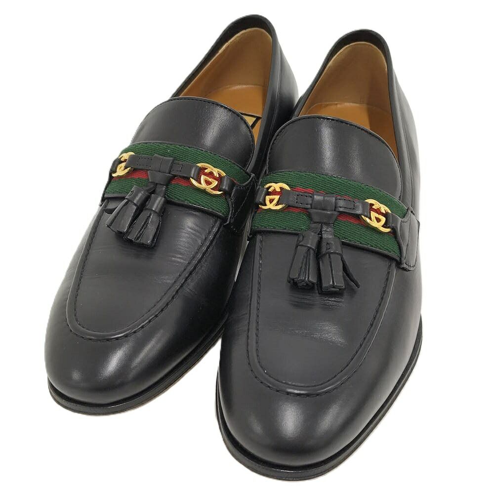 GUCCI ローファー ホースビット レザー ブラック サイズ：38.5 624316