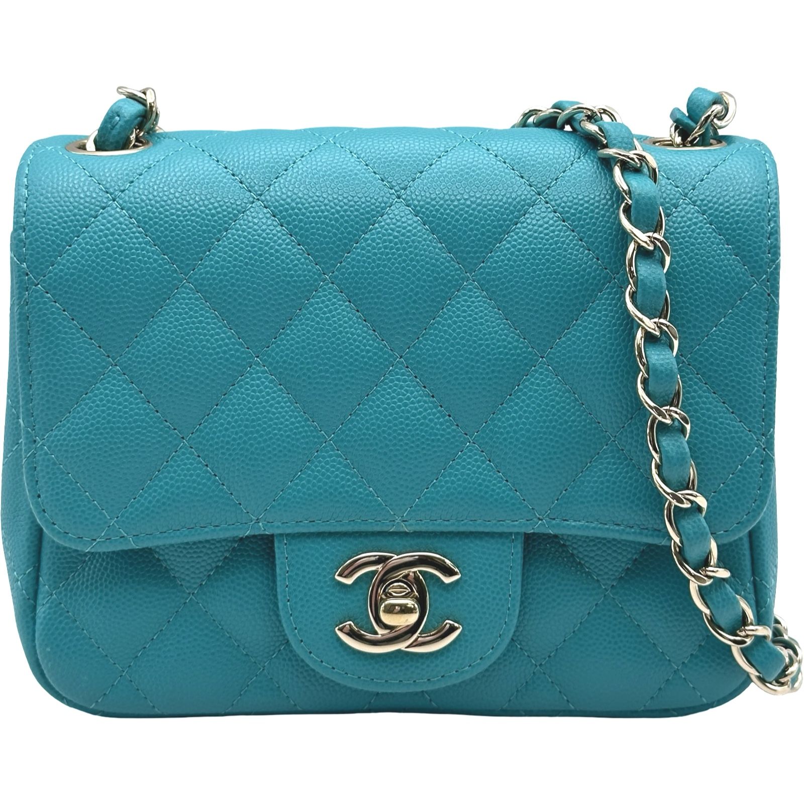 シャネル CHANEL ミニマトラッセ17 A35200 50番台 グリーン キャビア レディース ショルダーバッグ