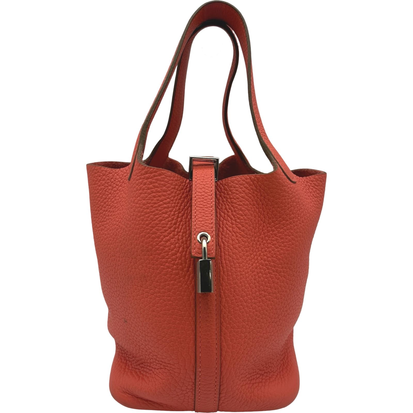 エルメス HERMES ピコタンロックPM X刻 ブーゲンビリア シルバー金具 トリヨン レディース ハンドバッグ