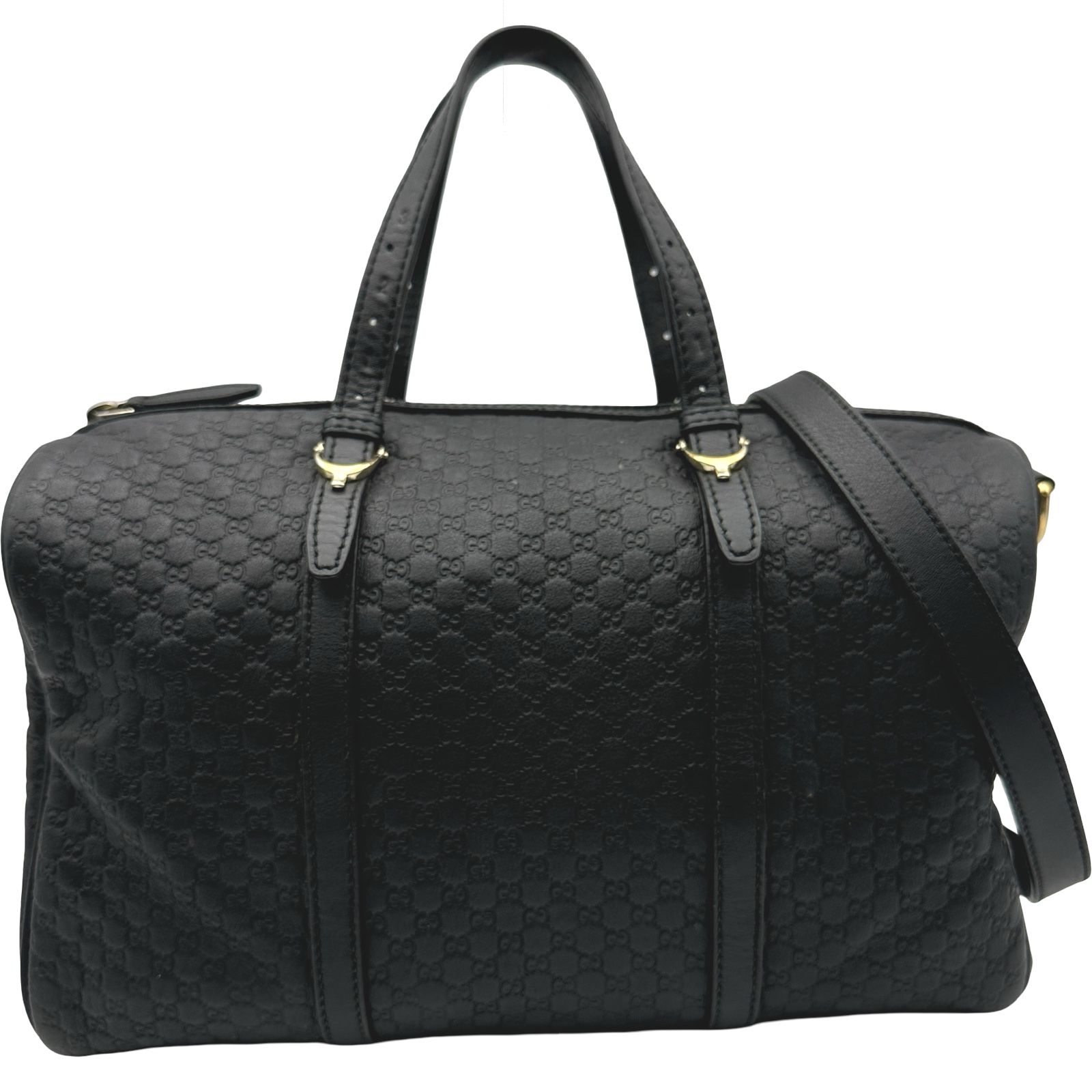 グッチ GUCCI ボストンバッグ 322231 ブラック マイクログッチシマ レディース ボストンバッグ