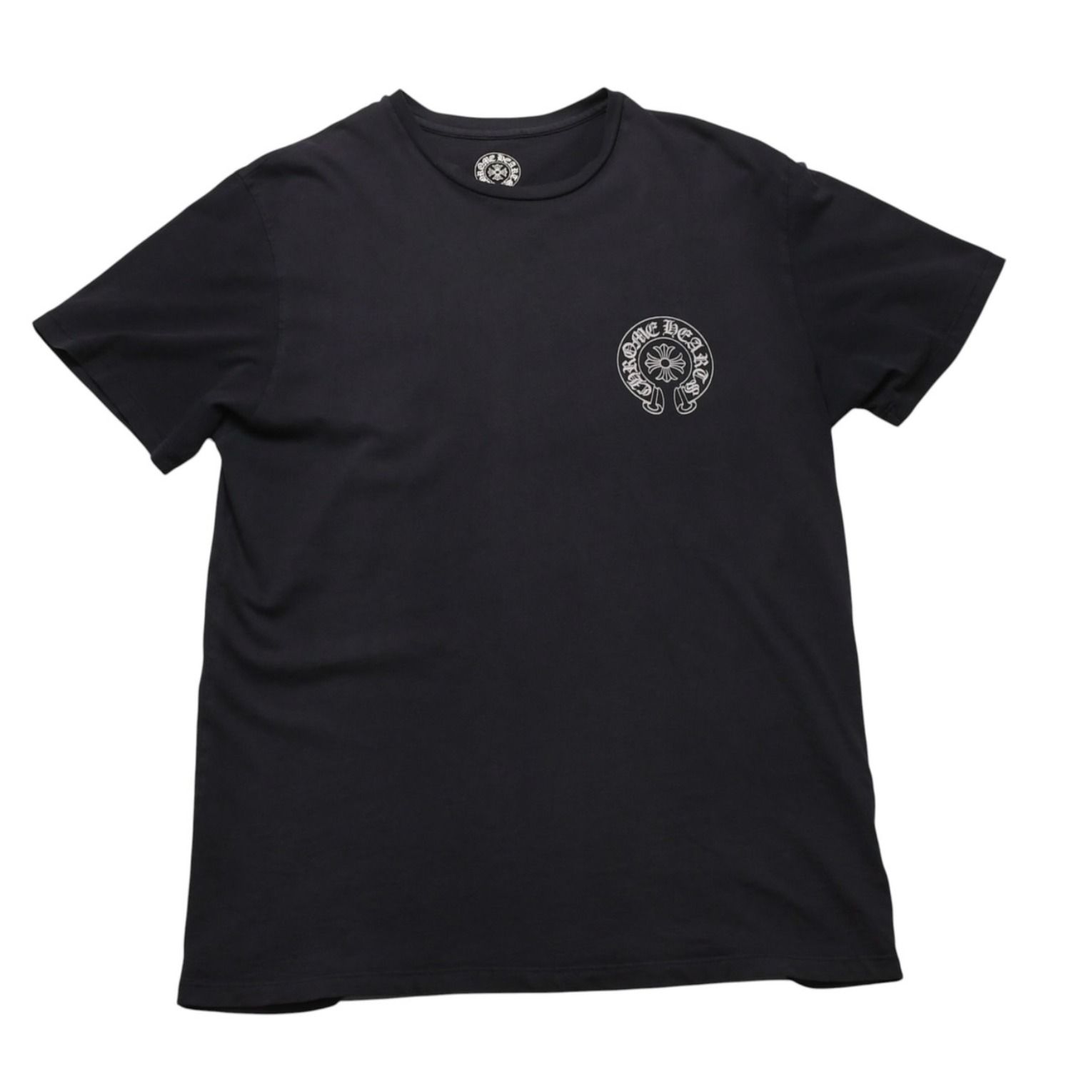 CHROME HEARTS クロムハーツ ホースシューTシャツ 馬蹄 半袖Tシャツ ブラック 黒 Mサイズ 美品 中古 4a001884