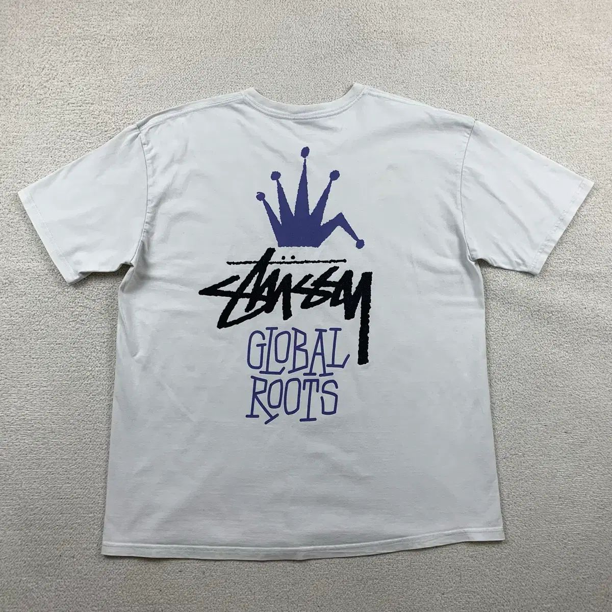 STUSSY ステューシー グローバル ルート 半袖 Tシャツ 白
