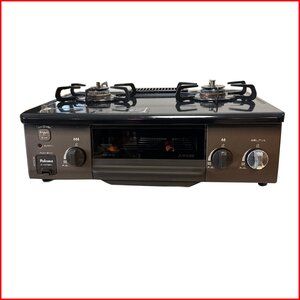 【中古】本体のみ パロマ ガステーブル 左強火 LPガス用 IC-S37BM-L-LP ブラウン系