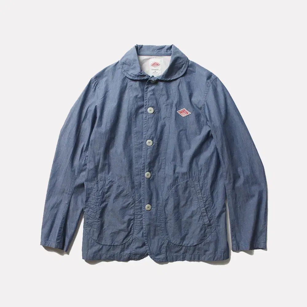 ダントン】【中古】ウールパイルノーカラージャケット Danton