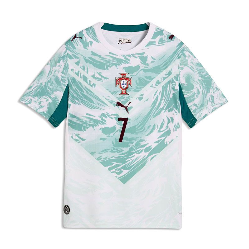 プーマ PUMA キッズ サッカー ポルトガル代表 アウェイ レプリカ 半袖 プレイヤー ユニフォーム ジュニア サッカー #7 クリスティアーノ・ロナウド 26SS(788149-77)、77(White)
