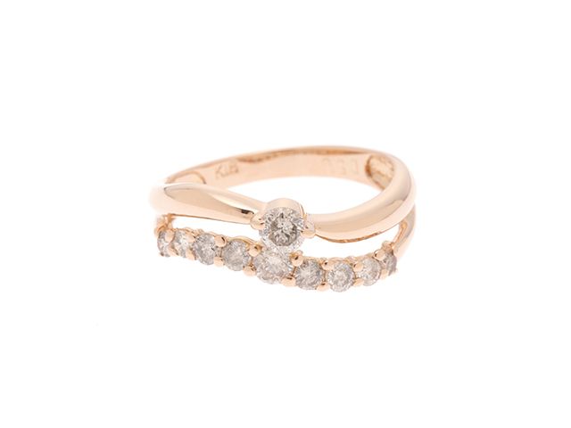 JEWELRY ジュエリー ジュエリー K18PG/D0.50/2.1g/#9 貴金属・宝石 リング リング・指輪 K18ピンクゴールド K18PG 9号 ピンクゴールド レディース【中古】208 2120500318042