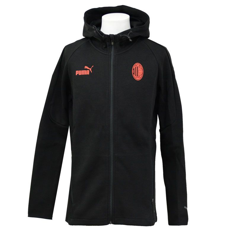 プーマ PUMA ACミラン 22/23 CASUALS フーディ ジャケット サッカー ウェア レプリカウェア (767556-08)、(10)ブラック