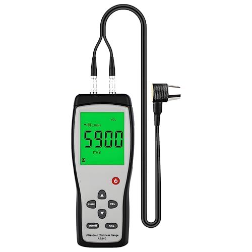超音波厚さ計 厚み測定器 LCDデジタル スマートセンサー 厚さテスター 12種類の材料 自動校正機能 深度メーター 金属 プラスチック セラミック ガラス カップリング状態表示機能 範囲1.2～225mm 音速計 校正ブロック プローブ 金属 超音波厚さ★m