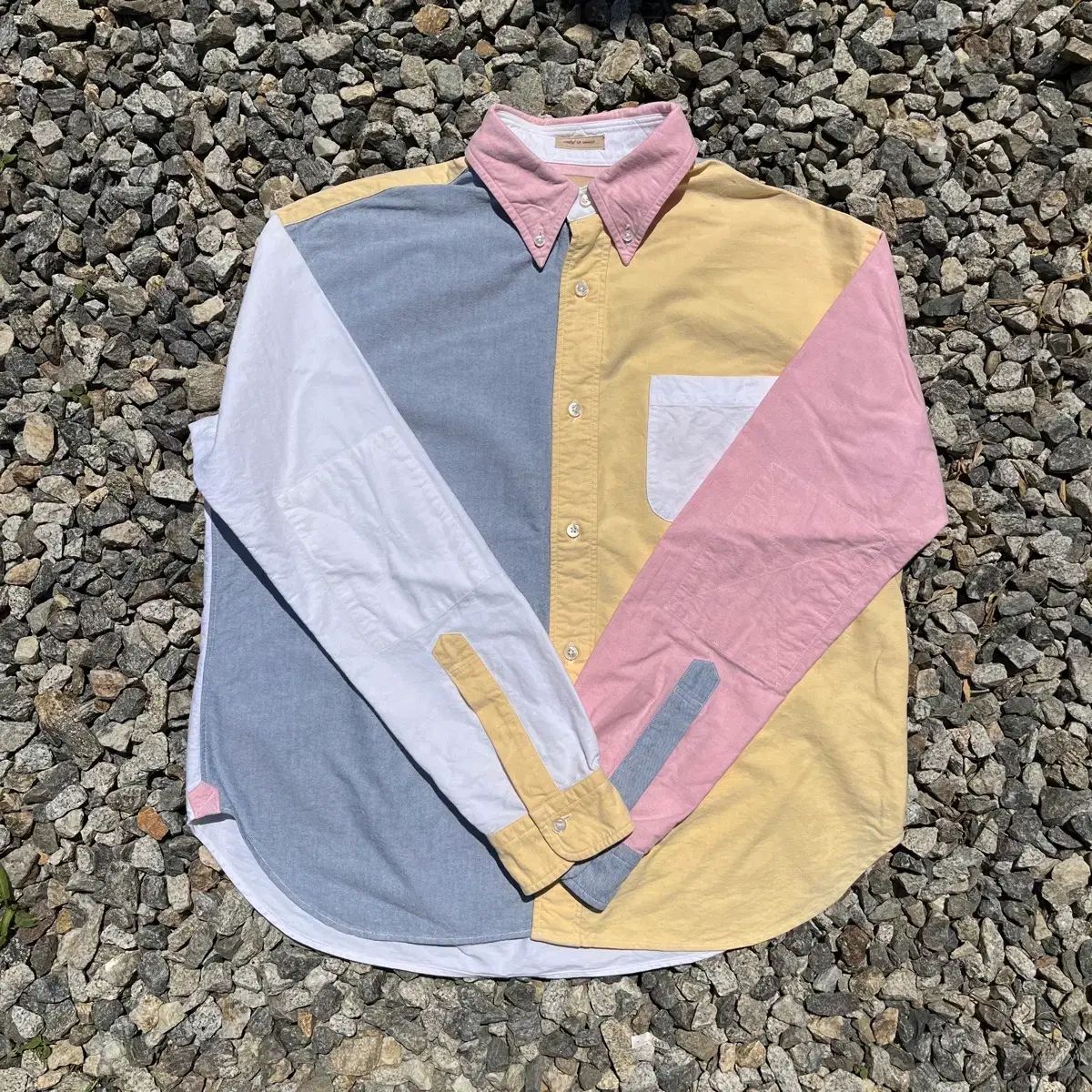 Sanca(made japan)バイカラー L シャツ(実寸確認)