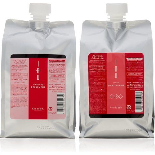 ルベル IAU イオ クレンジング リラックスメント シャンプー 1000ml＆イオ クリーム シルキーリペア トリートメント1000ml 詰め替え セット
