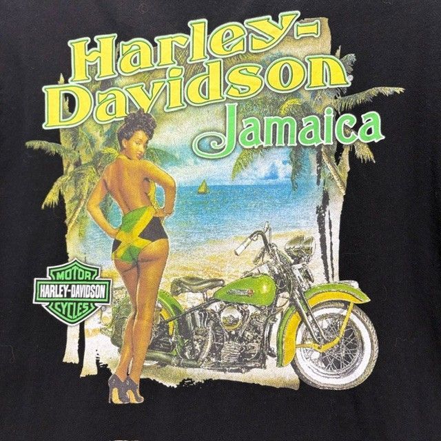 HARLEY DAVIDSON MOTOR CYCLES Viking Producions Jamaica グラフィックTシャツ サイズXL 08050911 871