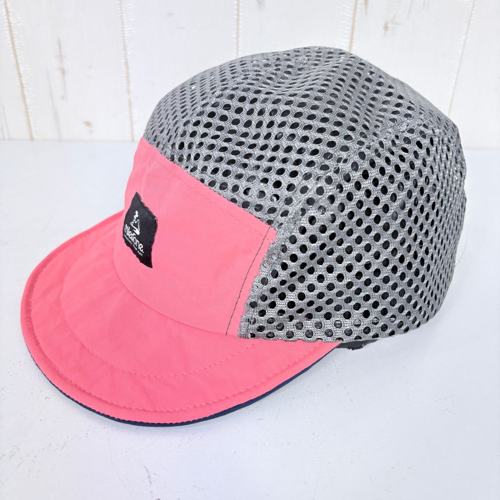 ✉️OneSize ピンク系 Milestone ( マイルストーン ) オリジナル キャップ original cap コーラルオレンジ / グレイ ナイロン ウェア ウェア小物 ヘッドウェア キャップ z00057507 コーラルオレン
