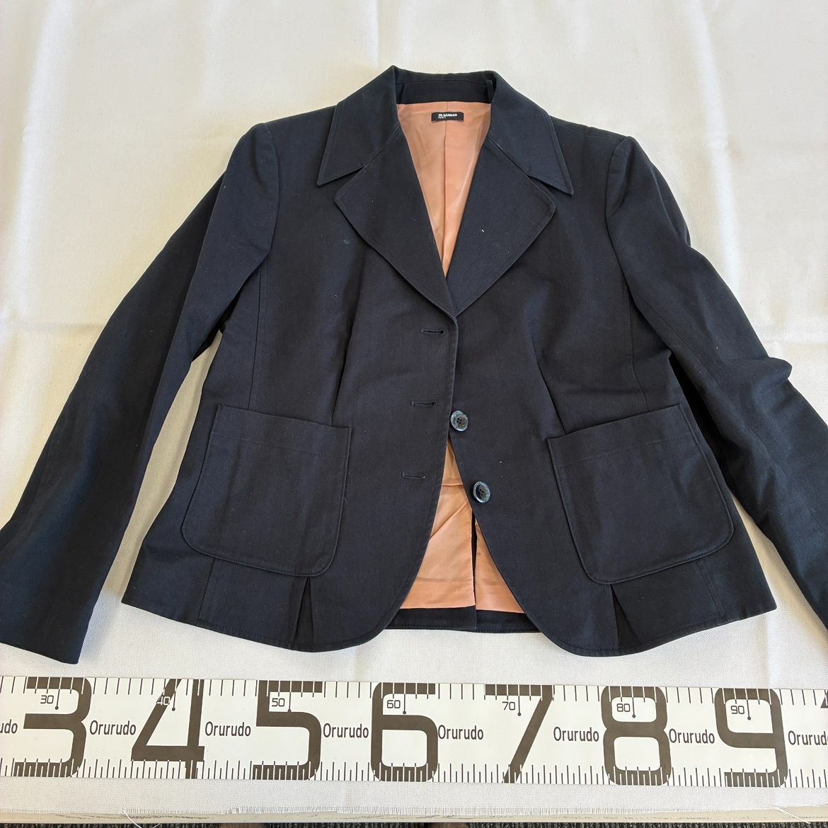 ER263】NS350 ジルサンダー JIL SANDER ネイビー テーラードジャケット
