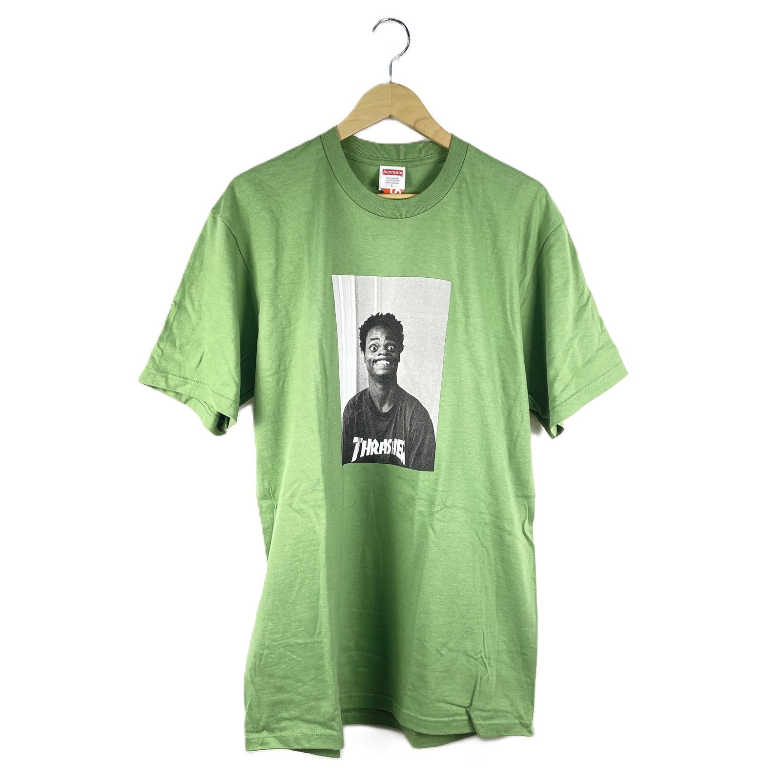 半タグ付　SUPREME　THRASHER　シュプリーム　スラッシャー　24AW　HAROLD　TEE　ハロルド　フォトプリント　Tシャツ　Lサイズ　別注モデル　グリーン