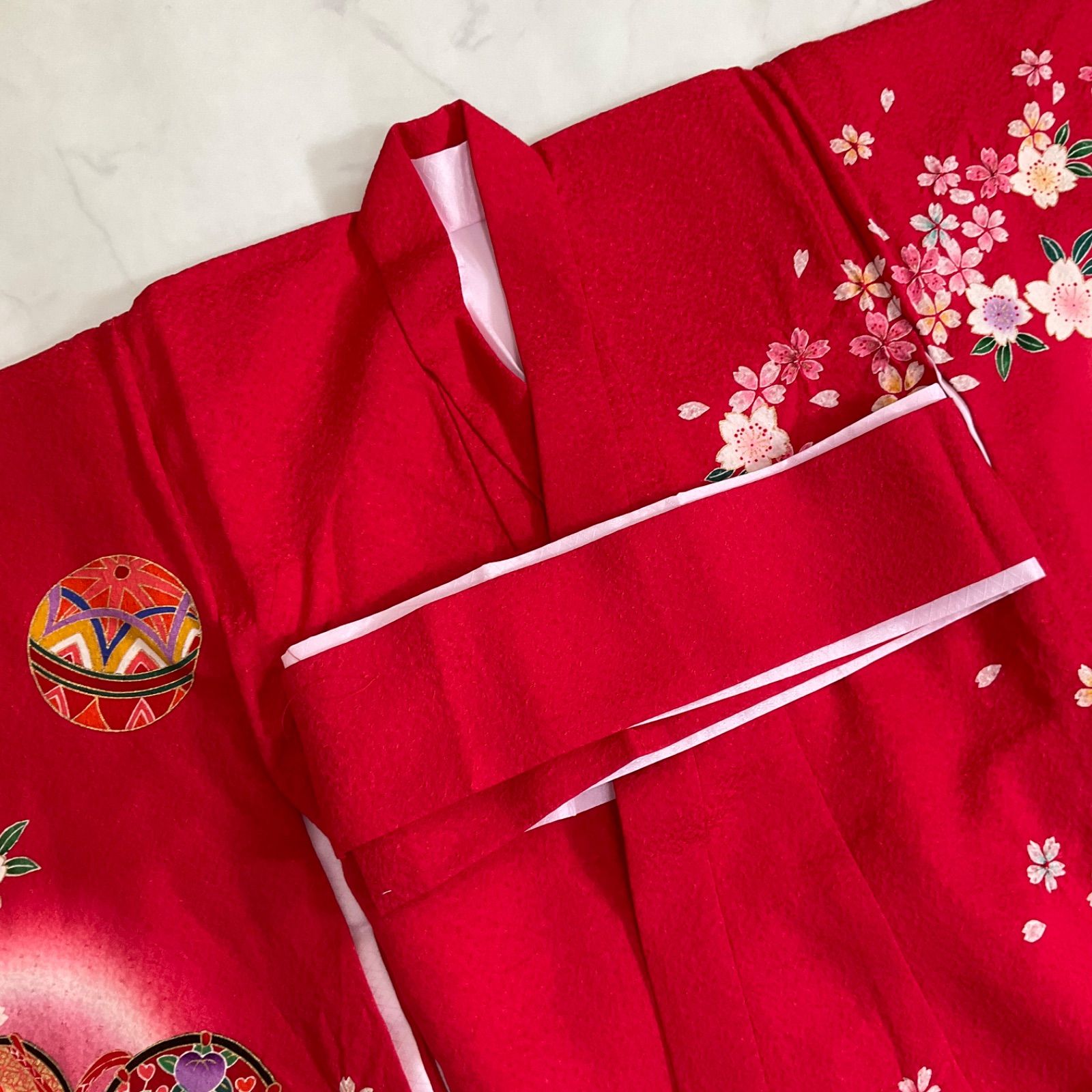 ◇kimono+one◇美品◇産着◇お宮参り◇長襦袢付き◇正絹◇七五三 