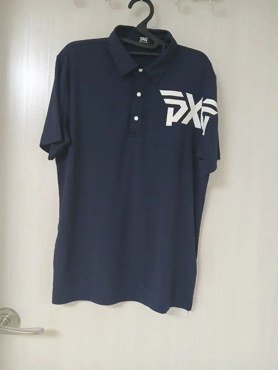 PXG ゴルフ ネイビー 半袖ポロ Tシャツ