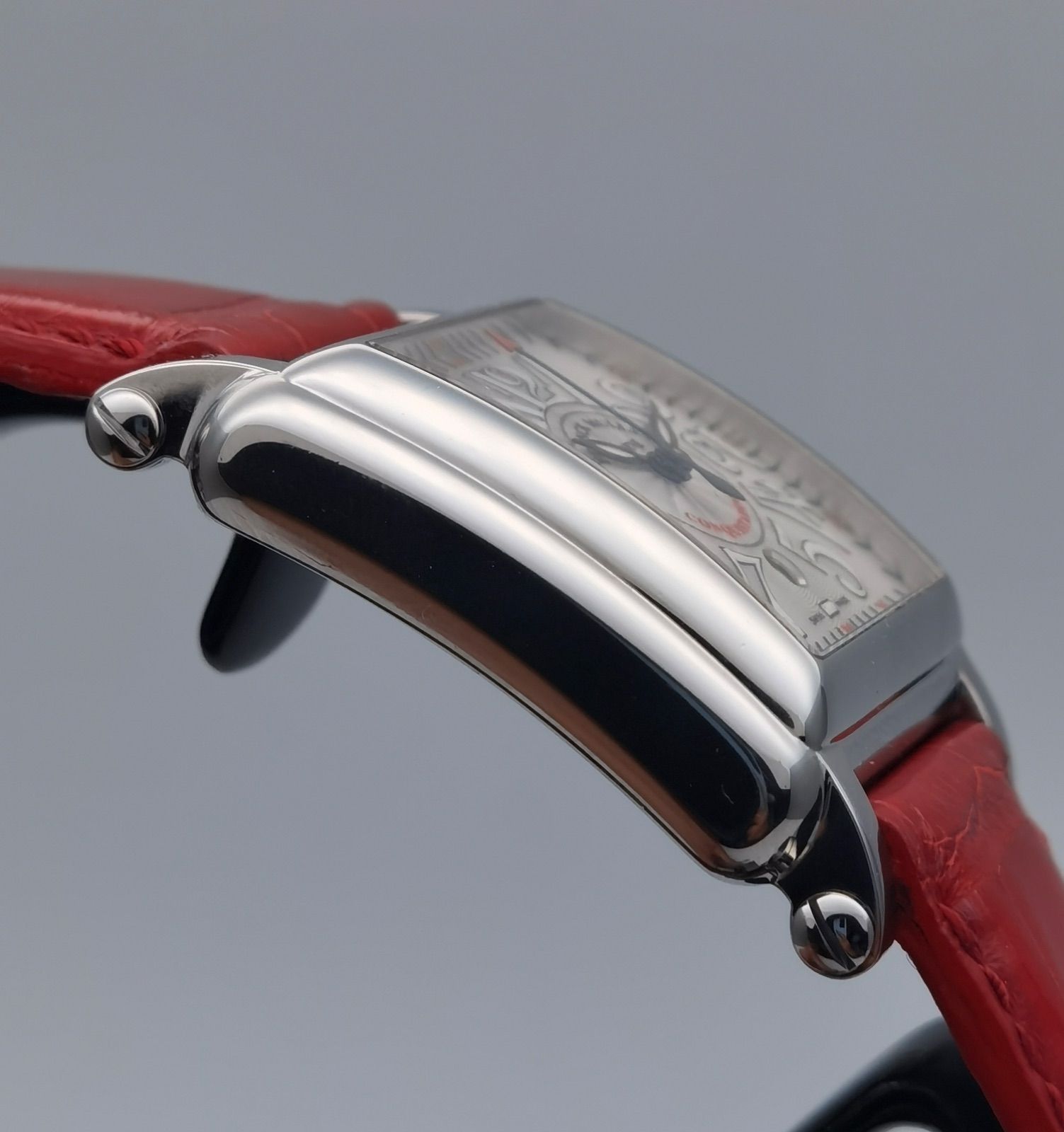 フランクミュラー コンキスタドール コルテス 10000LSC レディース 中古 腕時計 10000SC PG ブルー FRANCK MULLER（フランクミュラー