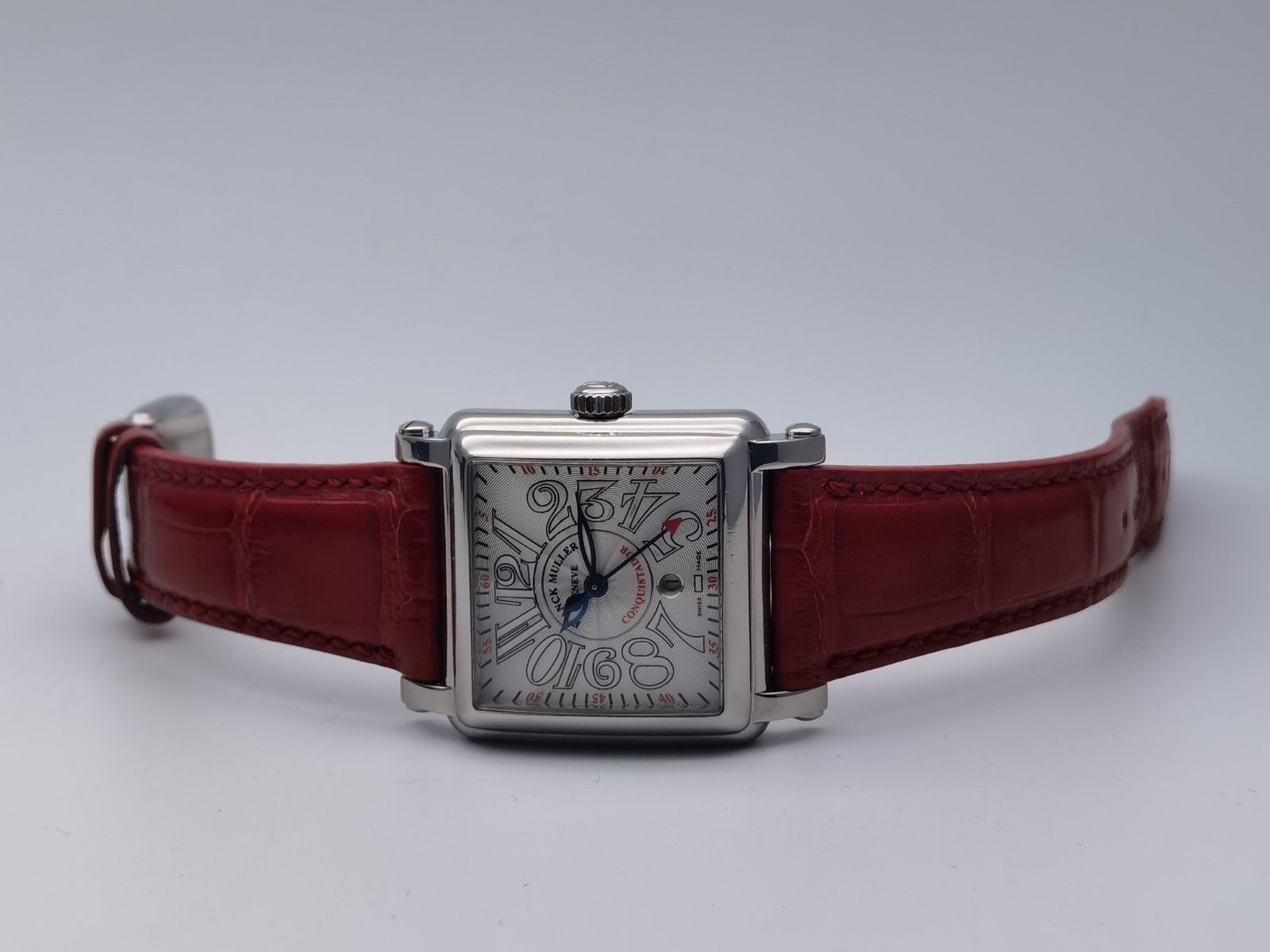 フランクミュラー コンキスタドール コルテス 10000LSC レディース 中古 腕時計 10000SC PG ブルー FRANCK MULLER（フランクミュラー