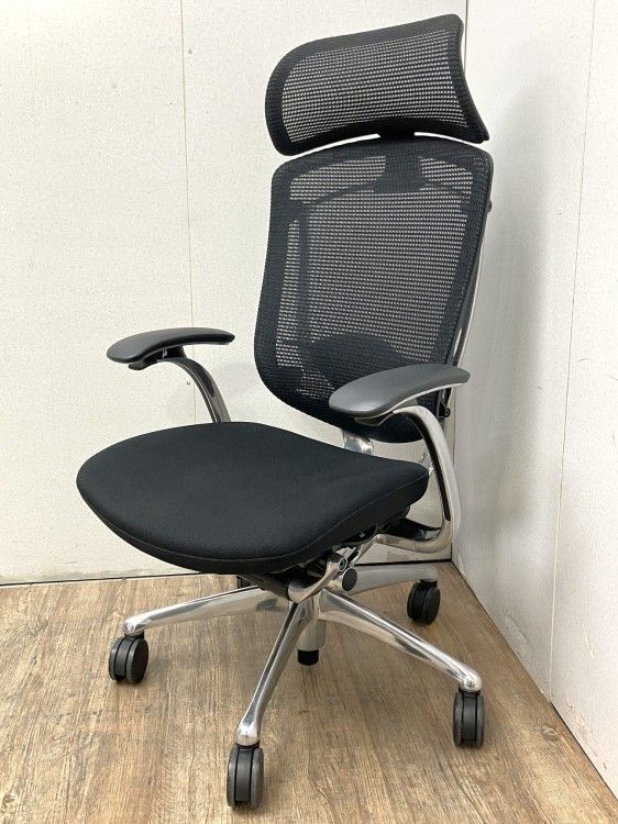 【中古品】オカムラ 固定肘コンテッサチェア CM22AB FBF1 ブラック