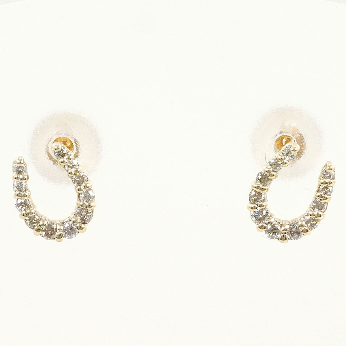K10YG ピアス ダイヤモンド 0.07ct 総重量約0.5g ジュエリー